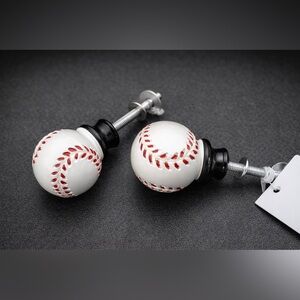 Baseball Decor Drawer Knobs Cabinet Pulls - Set of 2